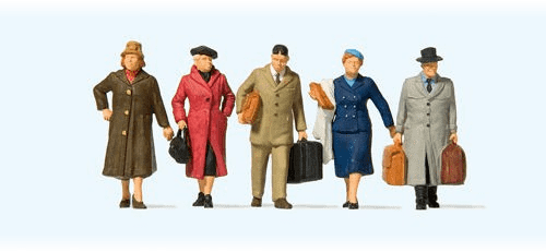 1:45 Figures Walking Passengers x 5 with luggage