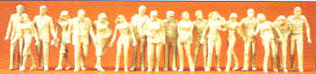 1:45 Figures Passers-by x 18 UNPAINTED