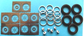 Austin '7' Wheels (etched spokes) - set of 5