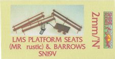 LMS Platform seats & barrows           (For N-scale)