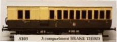 GWR T36 3-compartment Brake 3rd