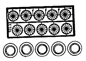 Cast wheels & etched spokes - 8.10mm diameter