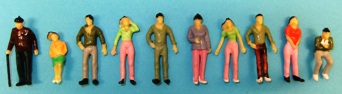 10 Painted, Standing civilian figures