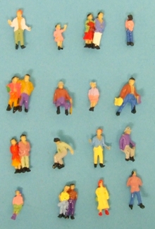 20 Painted 'N' civilian figures