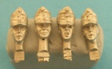 Austro-Hungarian Heads with Caps x 4