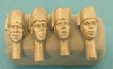 Turkish Heads with Fez x 4