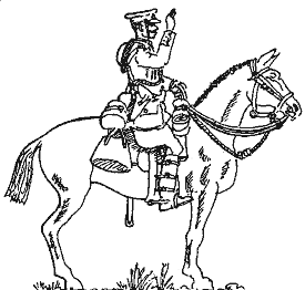 Artillery/Cavalry Officer mounted - full kit 