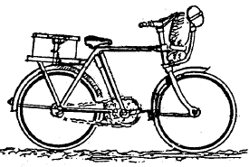 'Army issue' Bicycle with carrier 