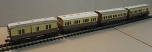 N-scale (1:152) GWR 4-wheel coach kits