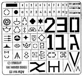 Modern Israeli markings 