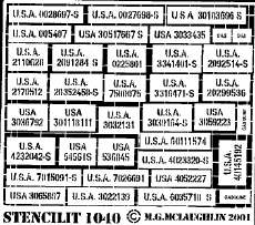 U.S. Vehicle Registration Numbers