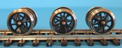 12mm Wagon/Coach/Tender wheels - 8-spoke