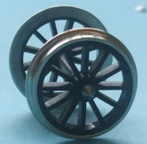 16mm Wagon/Coach/Tender wheels - 12-spoke