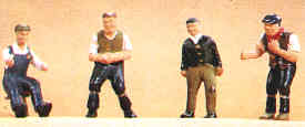 1:76 Four Man Ploughing Crew 