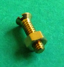 10BA countersunk brass bolts & nuts x 10 (1/4-inch/6.35mm)