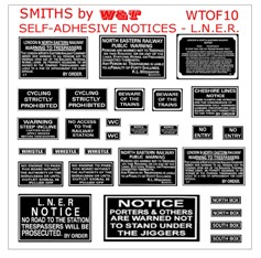 LNER Assorted Self-adhesive Notices 1:43