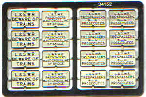 L.S.W.R. Etched Lineside Signs 