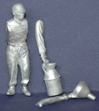 1950's Standing mechanic holding