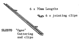 'Ogee' guttering and clips 